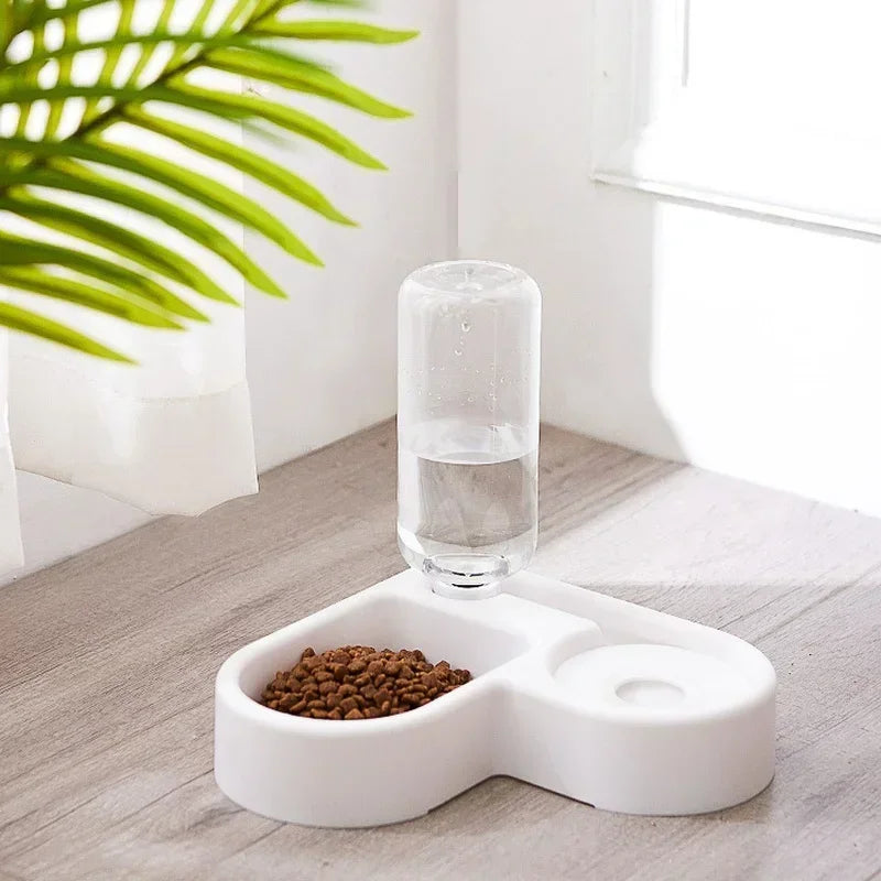 Corner Dog Bowl Automatic Feeder Water Dispenser Pet