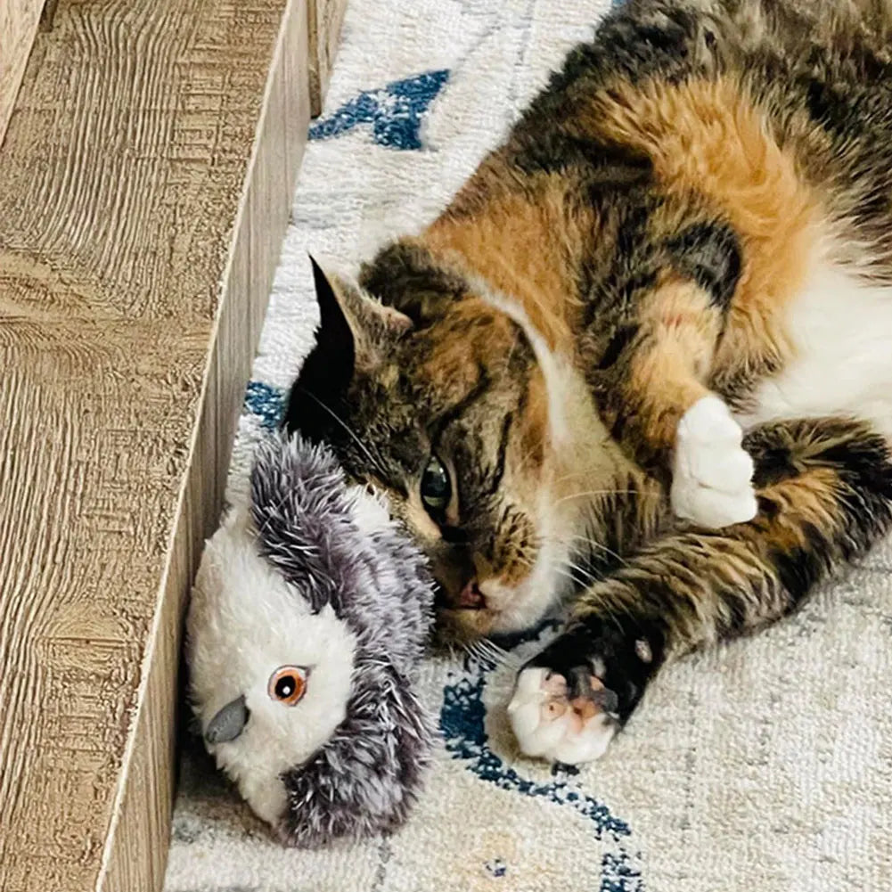 Flapping Wings Sparrow Toy Rechargeable Chirping Cat Toy