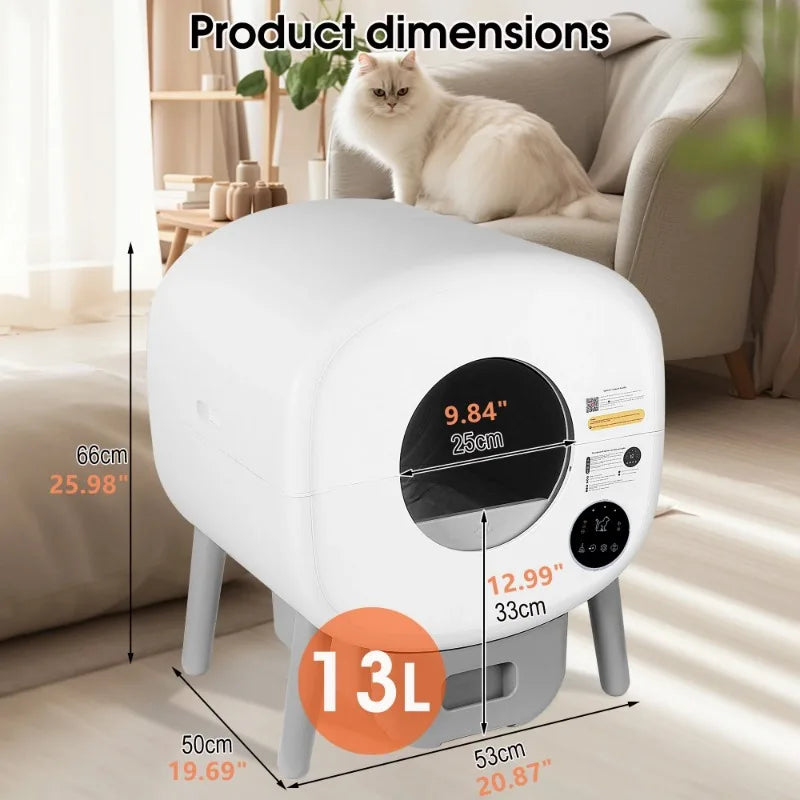 Extra Large Automatic Self Cleaning Litter Box App