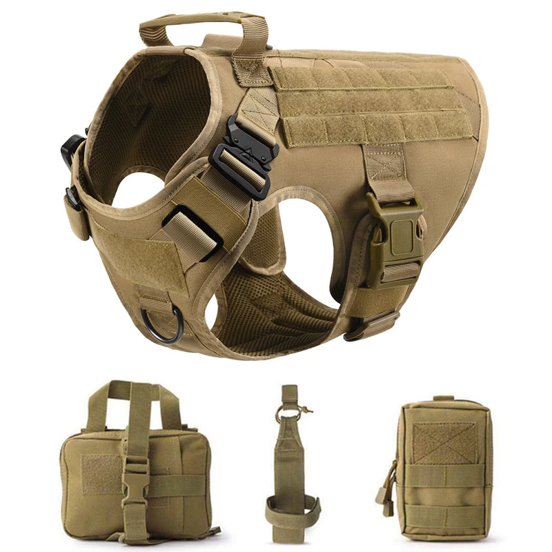 Tactical Dog Vest Harness And Leash Set For All Breeds