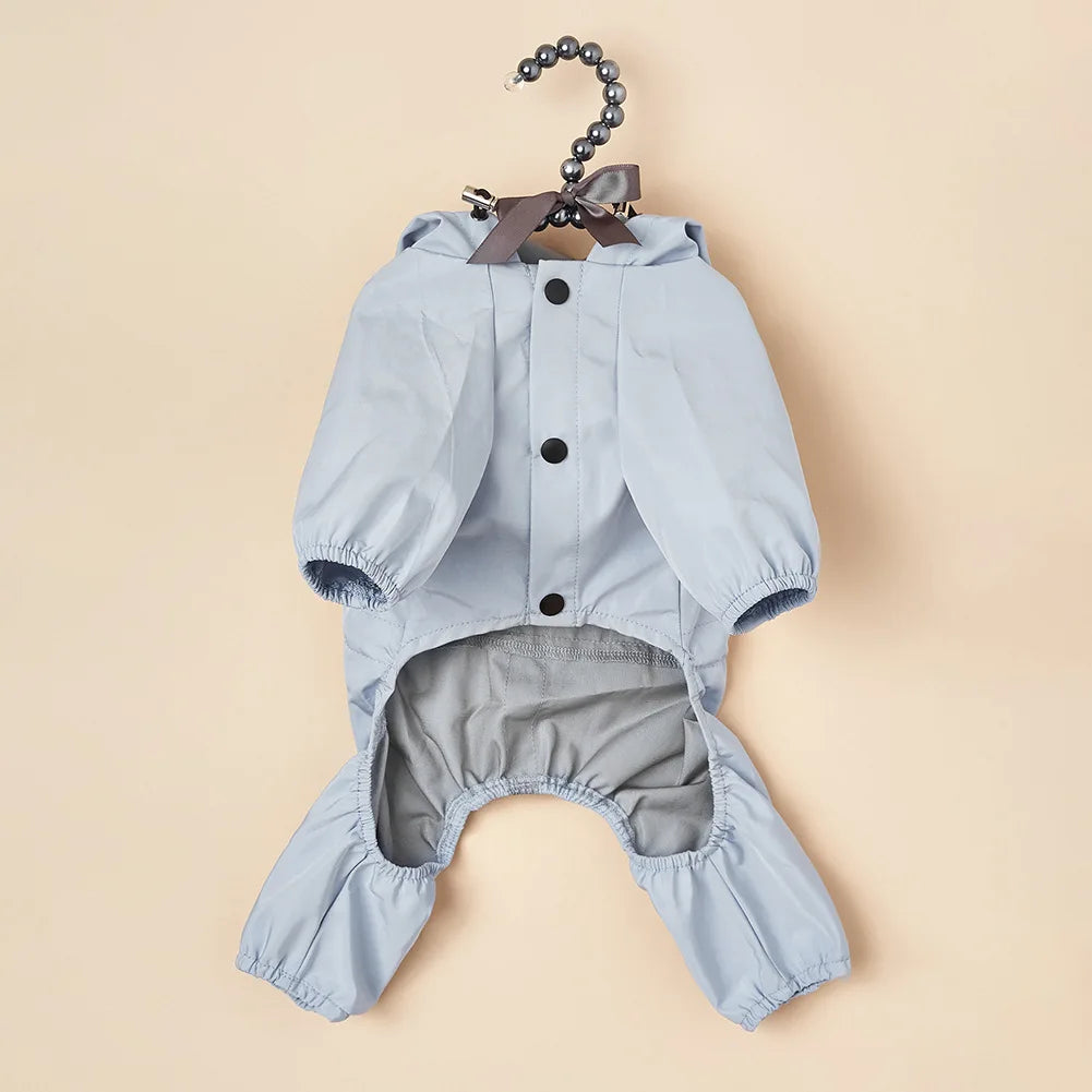 Waterproof Dog Raincoat With Reflective Hooded Jacket