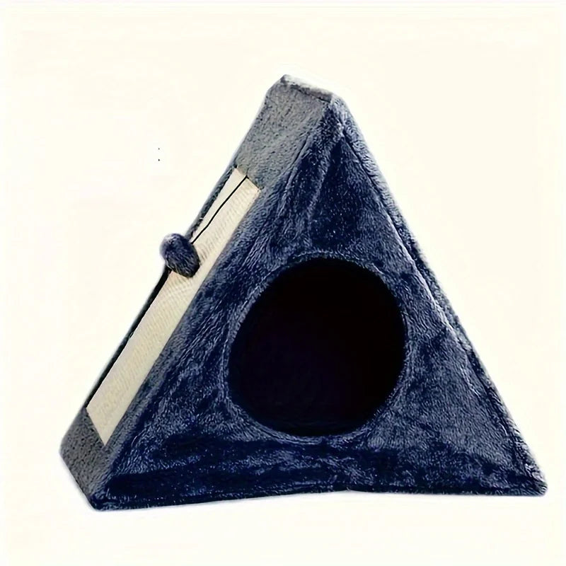 Pet Bed For Cats Under 15 Lbs Plush Ball Toy Scratch Board