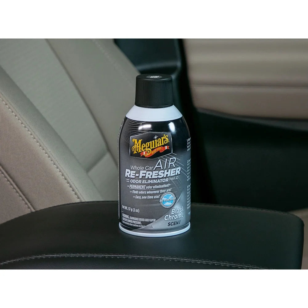 2 Pack Car Air Refresher Odor Eliminator Mist Black Chrome