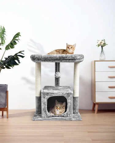 wooden cat tree