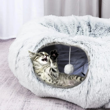 Plush Cat Tunnel Bed
