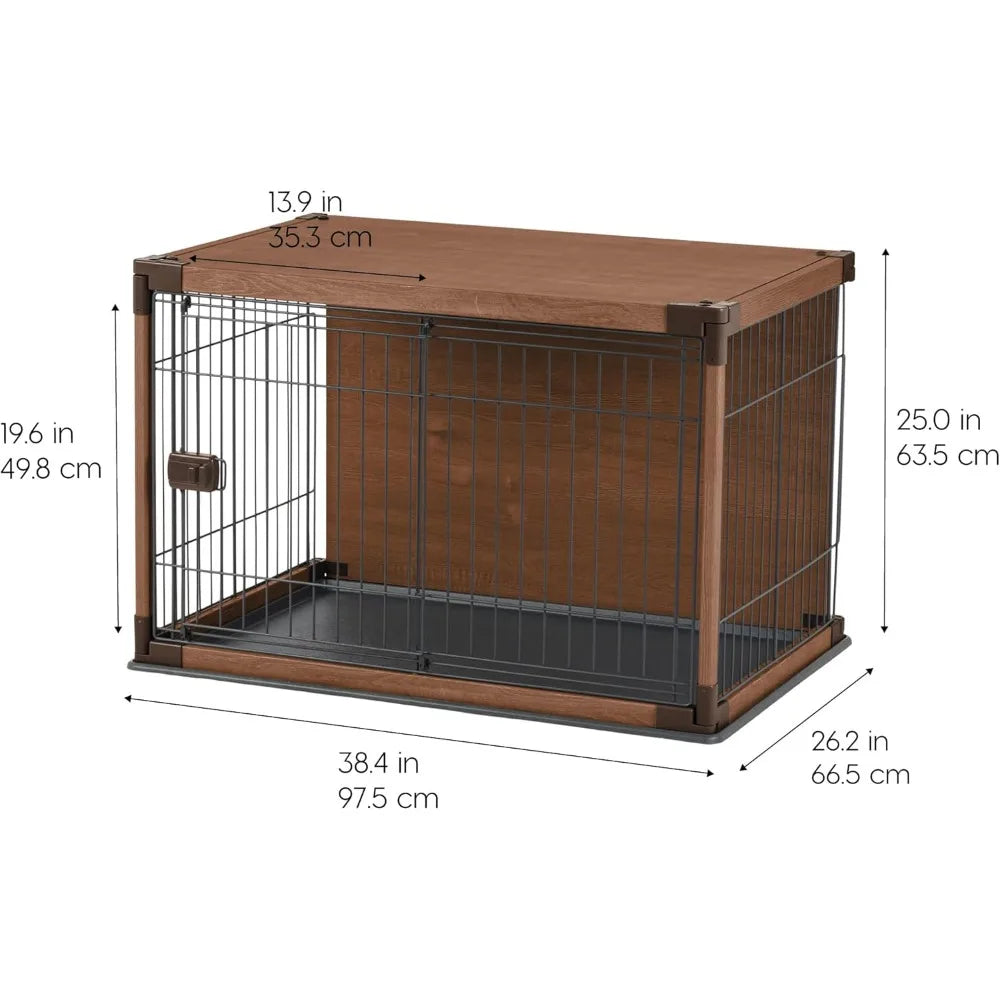 Modern Wooden Dog Crate End Table For Small To Medium Dogs
