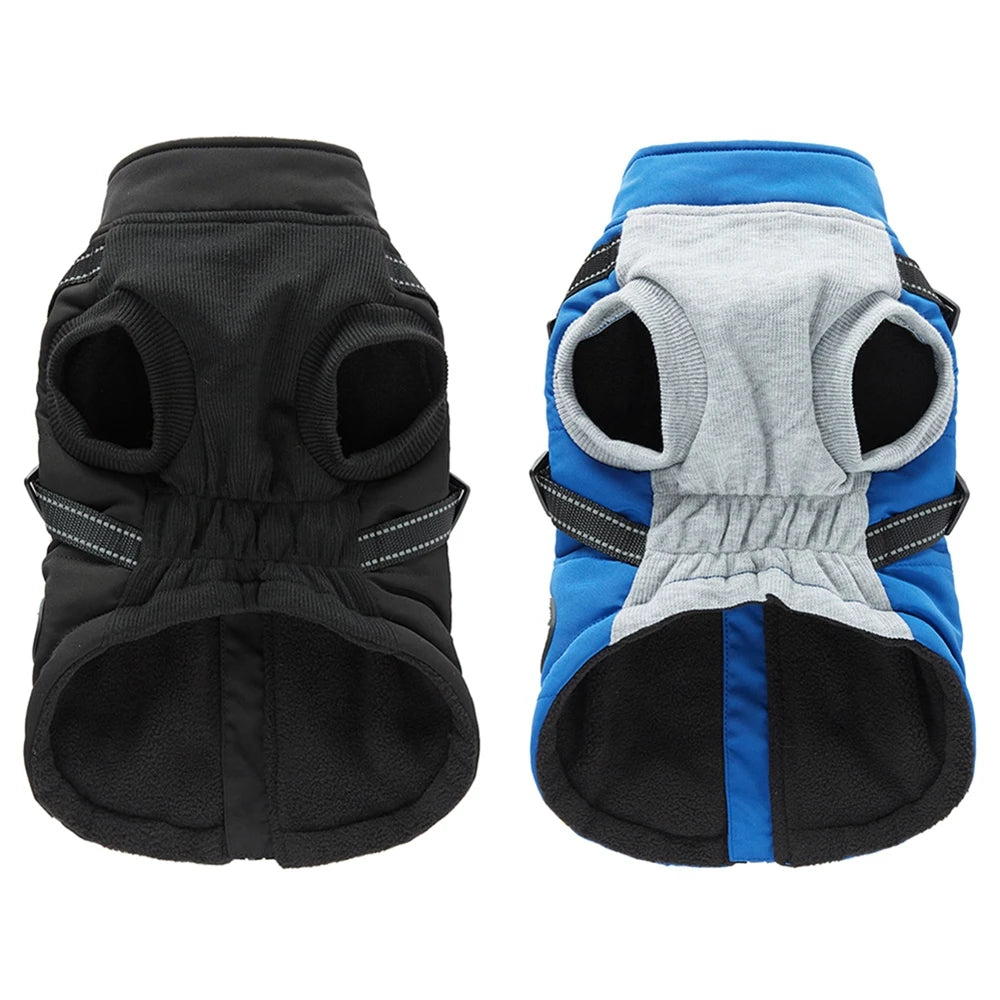 Pet Dog Waterproof Warm Winter Jacket With Harness Reflective Coat For Small Large Dogs Chihuahua French Bulldog Outfits