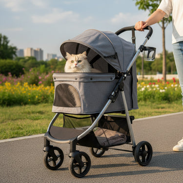 adjustable pet stroller with canopy