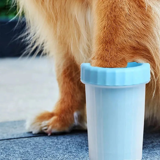 Portable Dog Paw Washer Cup With Soft Bristles For Mud