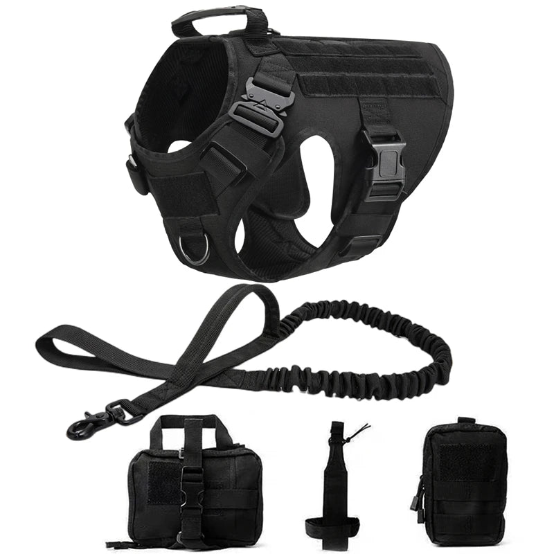 Tactical Dog Vest Harness And Leash Set For All Breeds