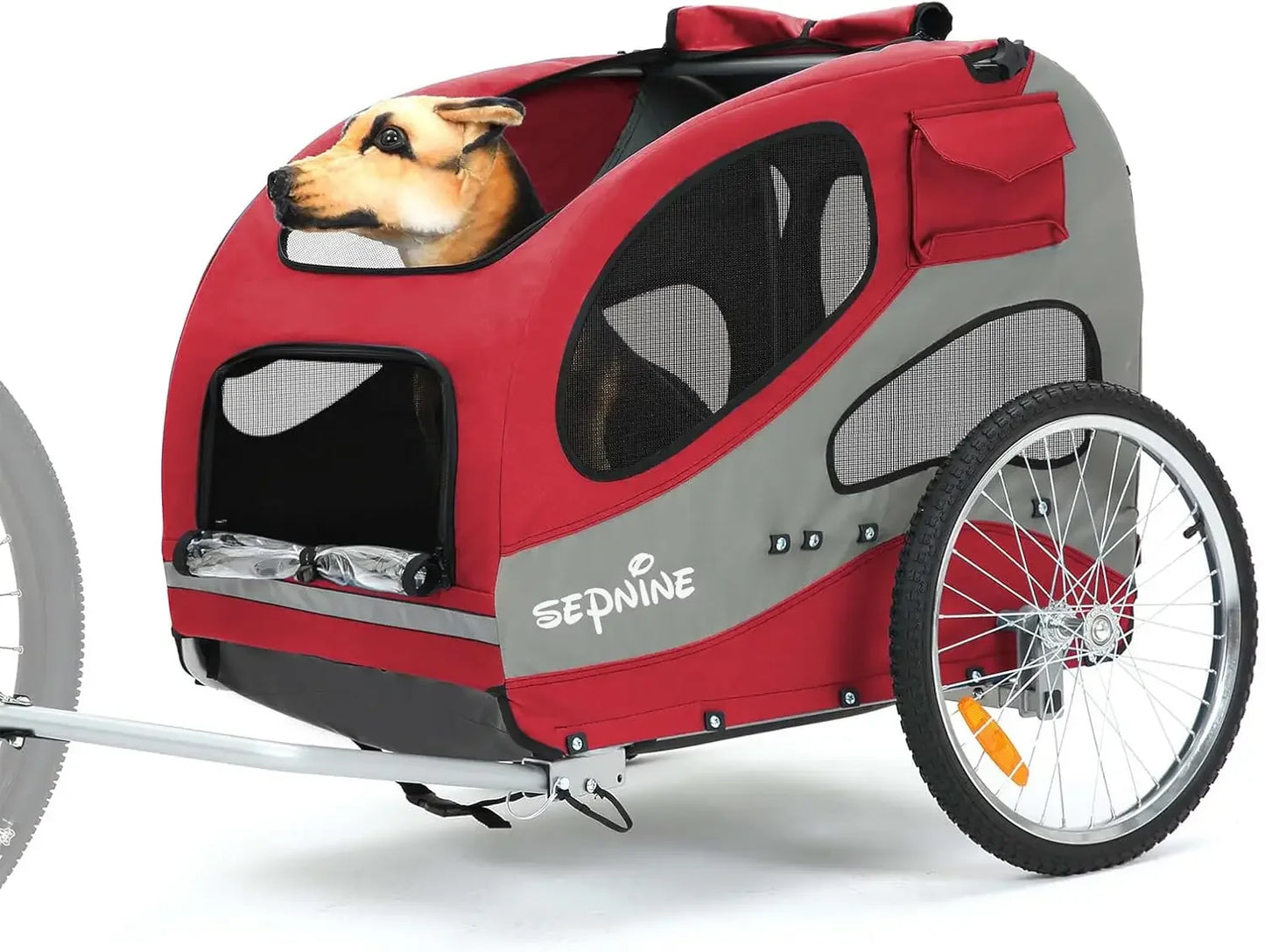 XMSJ Dog Bike Trailer Folding Frame Quick Release Wheel