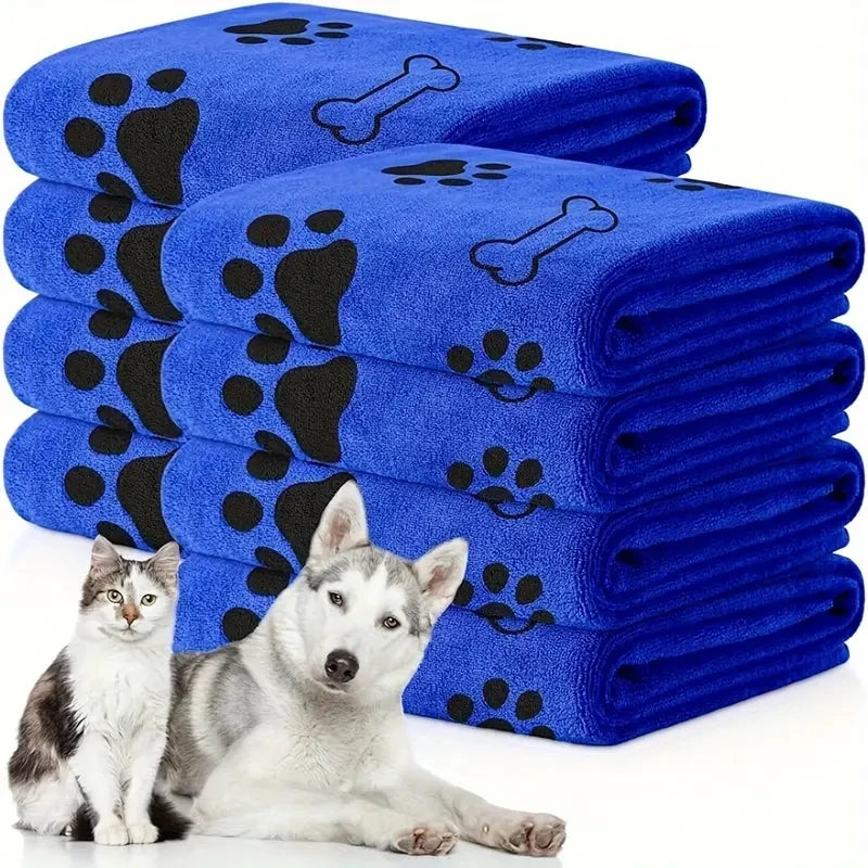 2 Pack Soft Microfiber Dog Towels Quick Dry Absorbent Pet Bath And Grooming Towels For Dogs