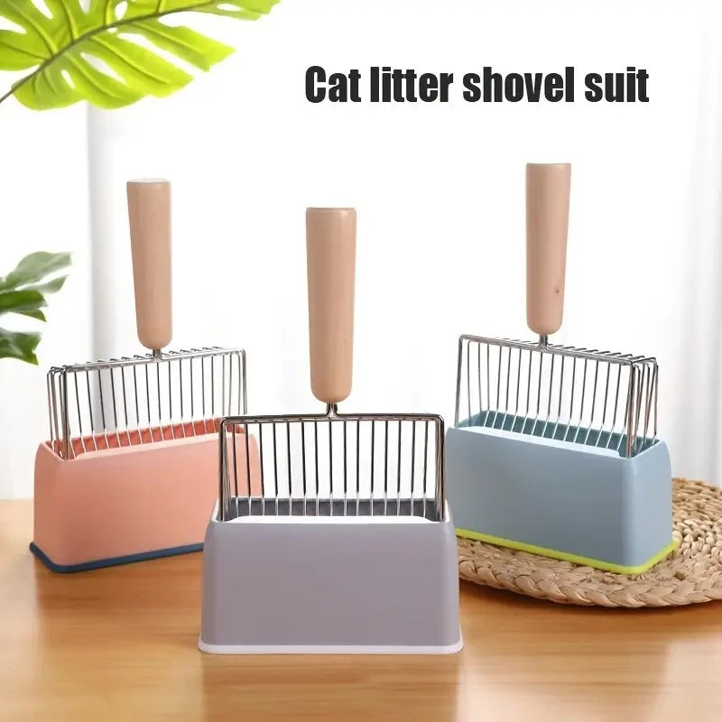 Stainless Steel Cat Litter Scoop Set Durable And Easy Clean