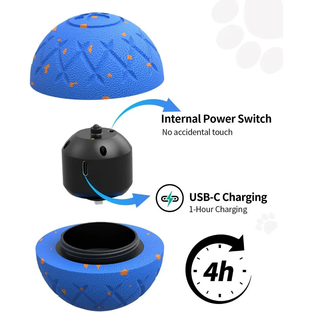 Interactive Dog Ball Toy Auto Bouncing Rolling Vibrating