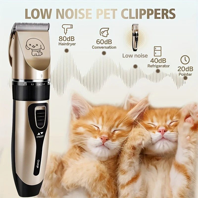Pet Hair Trimmer Kit Electric Precision Clippers For Pets