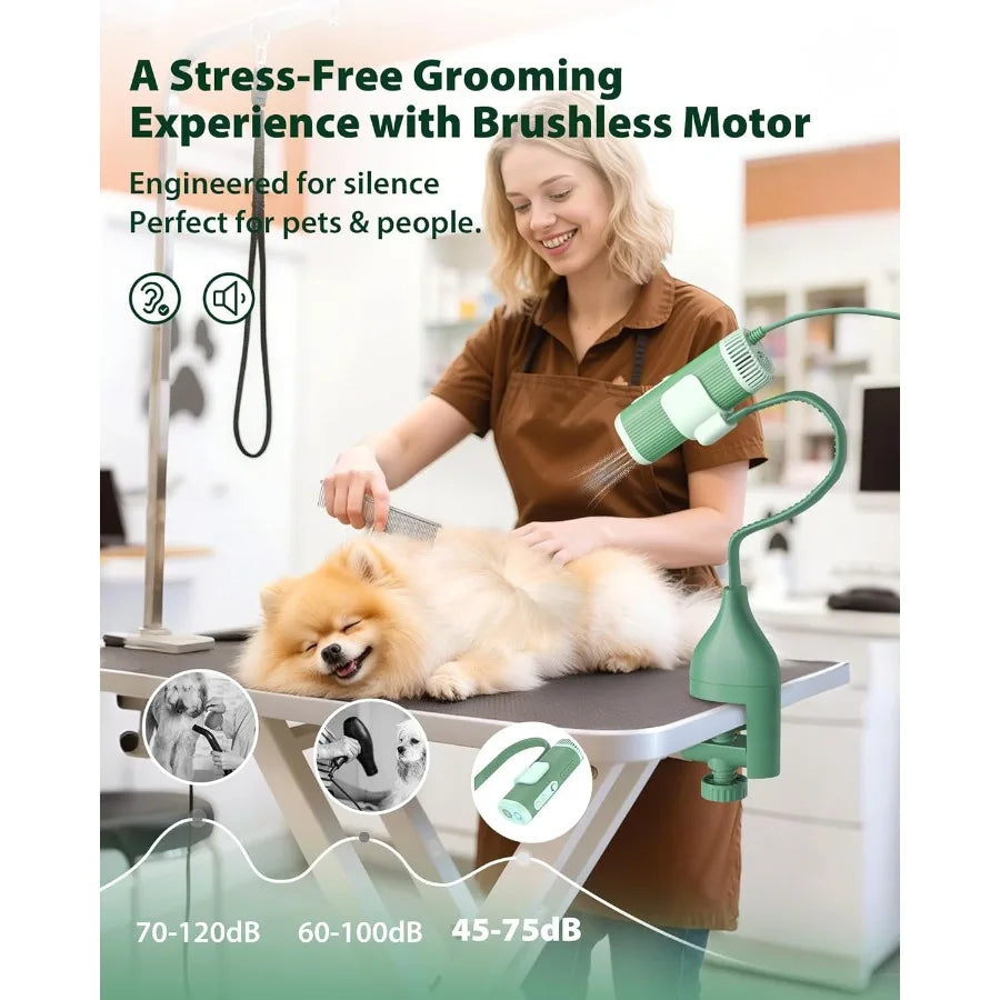 2In1 Pet Hair Dryer With Clamp Stand 950W Low Noise