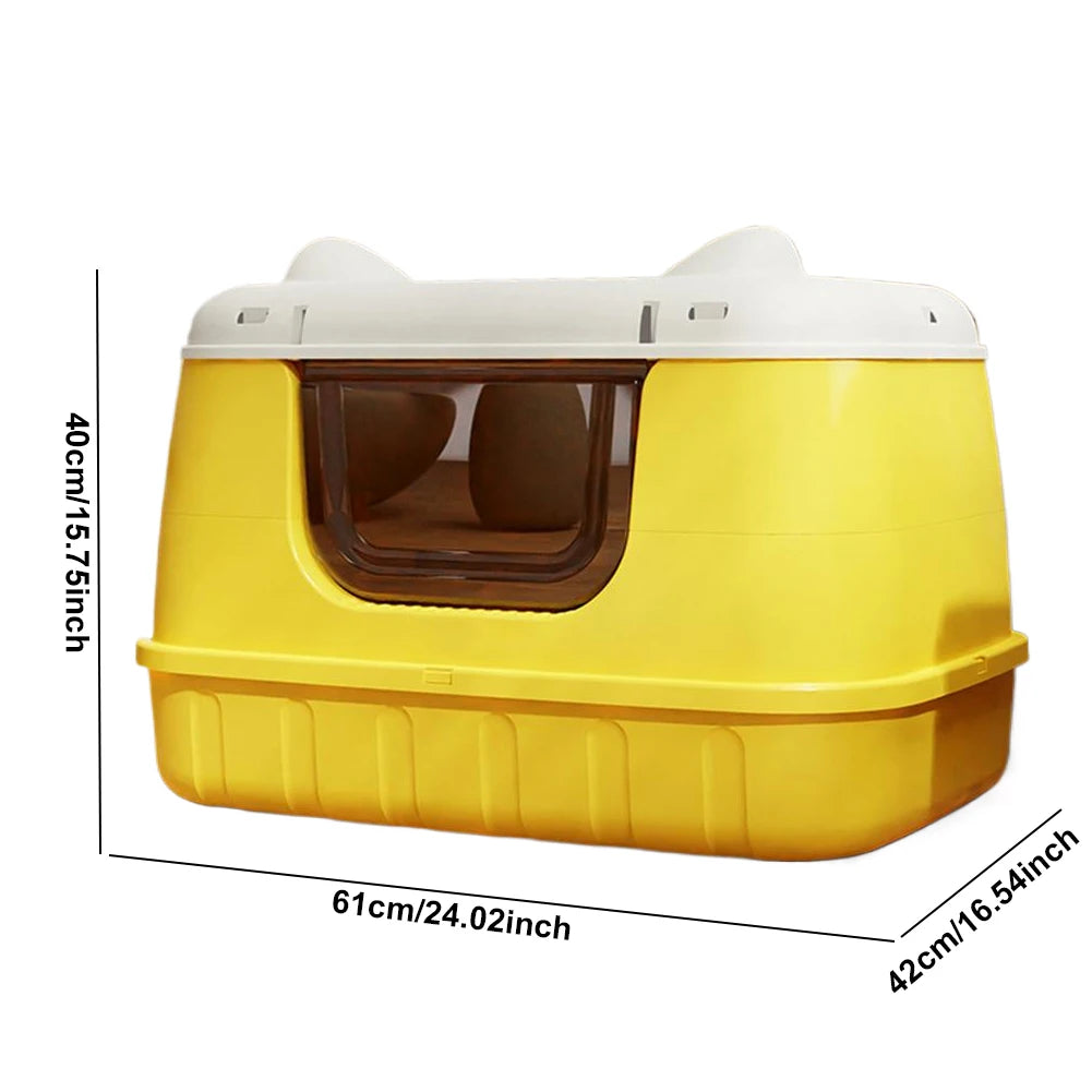 Enclosed Large Cat Litter Box With Lid Anti Splashing