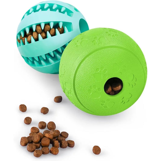 Interactive Treat Dispensing Dog Ball For Teething Training