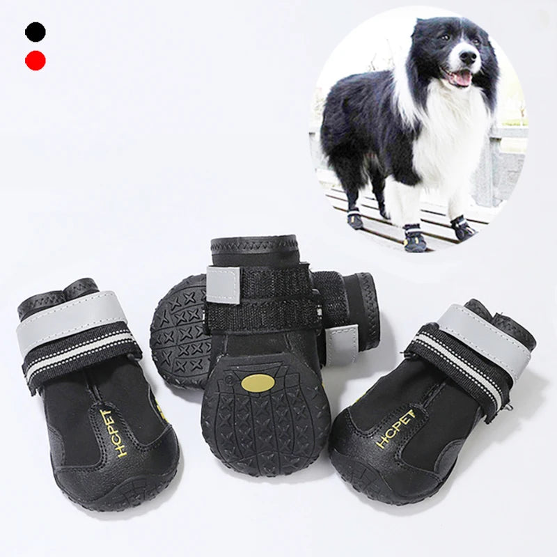 Reflective Dog Shoes Waterproof Anti Skid Winter Boots Husky