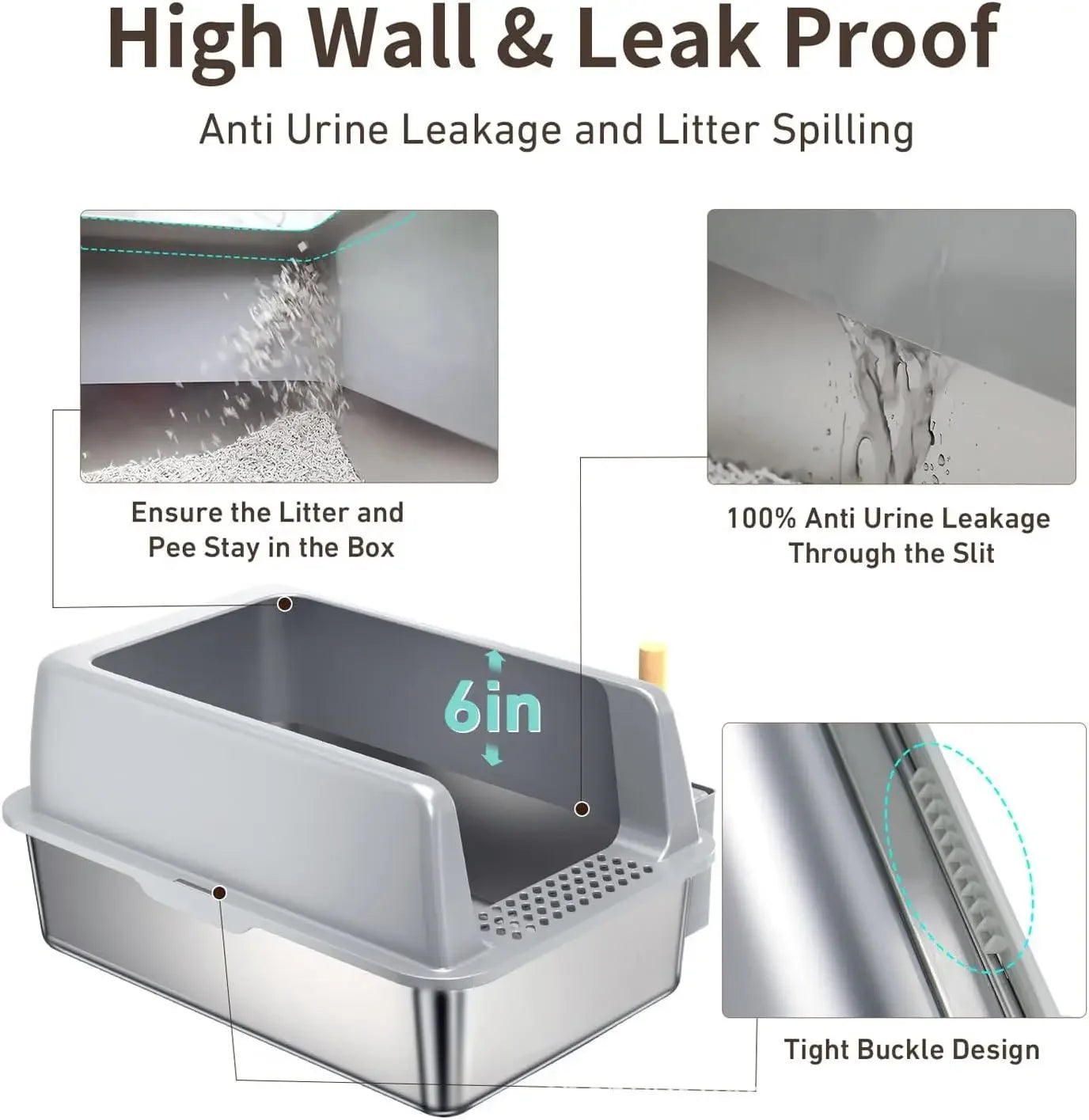 XXL Extra Large Metal Cat Litter Box With Shovel Pedal