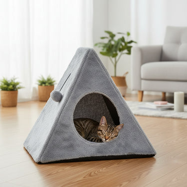 Pet Bed For Cats Under 15 Lbs Plush Ball Toy