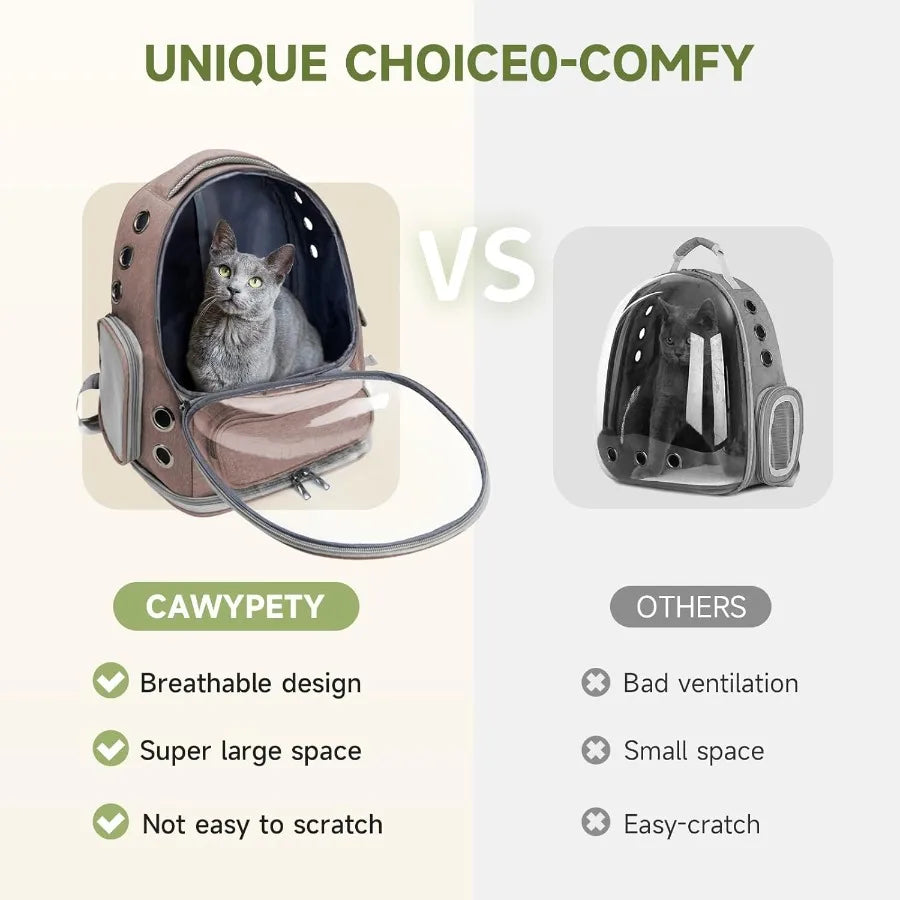 Breathable Cat Backpack Carrier Transparent Bubble Window