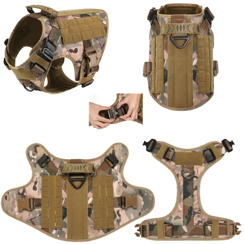 Tactical Dog Vest Harness And Leash Set For All Breeds