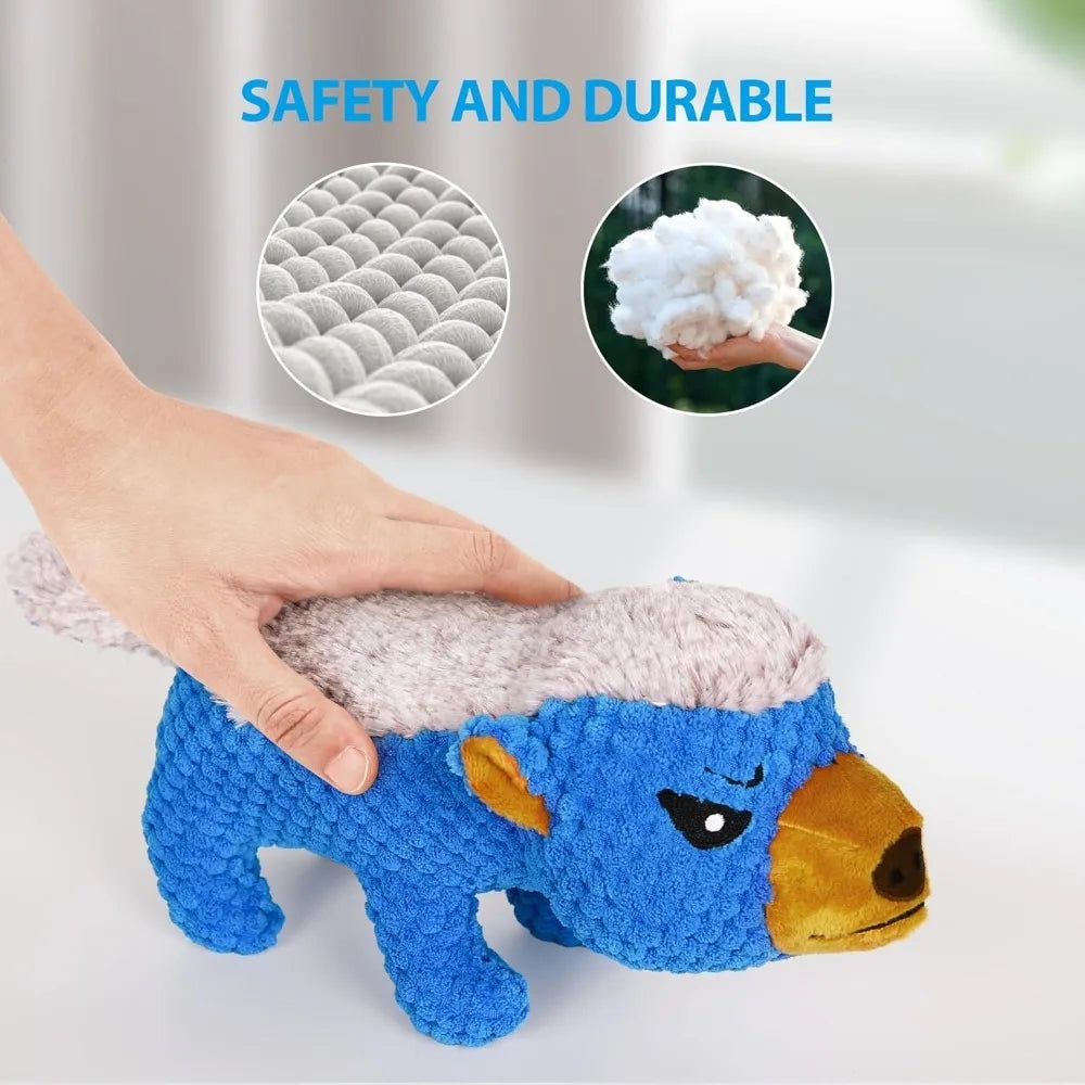 Durable Dog Plush Squeaky Toys for Aggressive Chewers