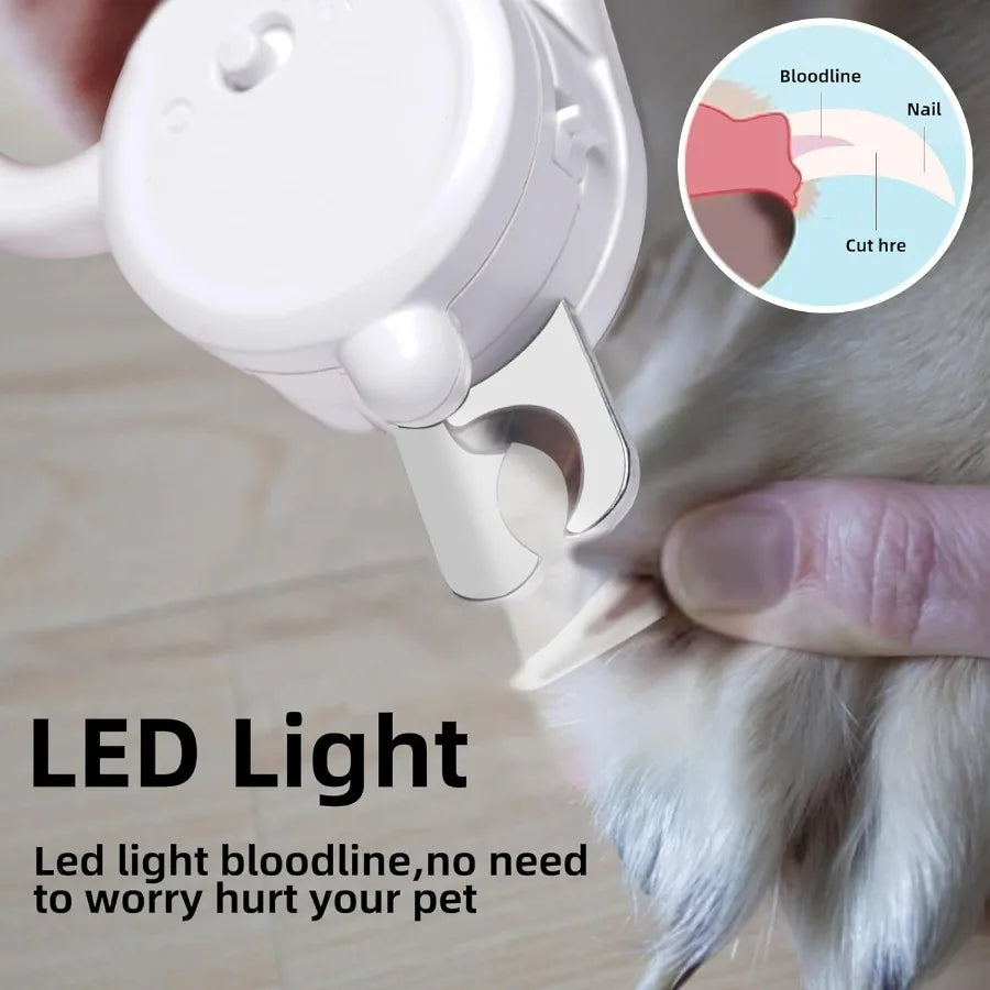 Professional Pet Nail Clippers with LED Light for Easy Trim