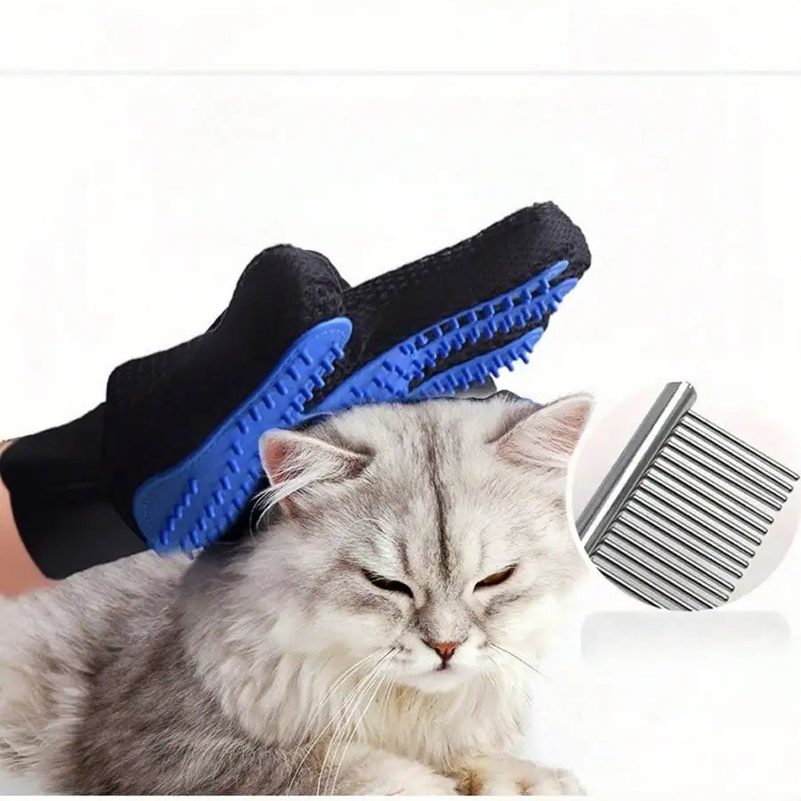 Pet Grooming Gloves For Cats And Dogs Deshedding Massage