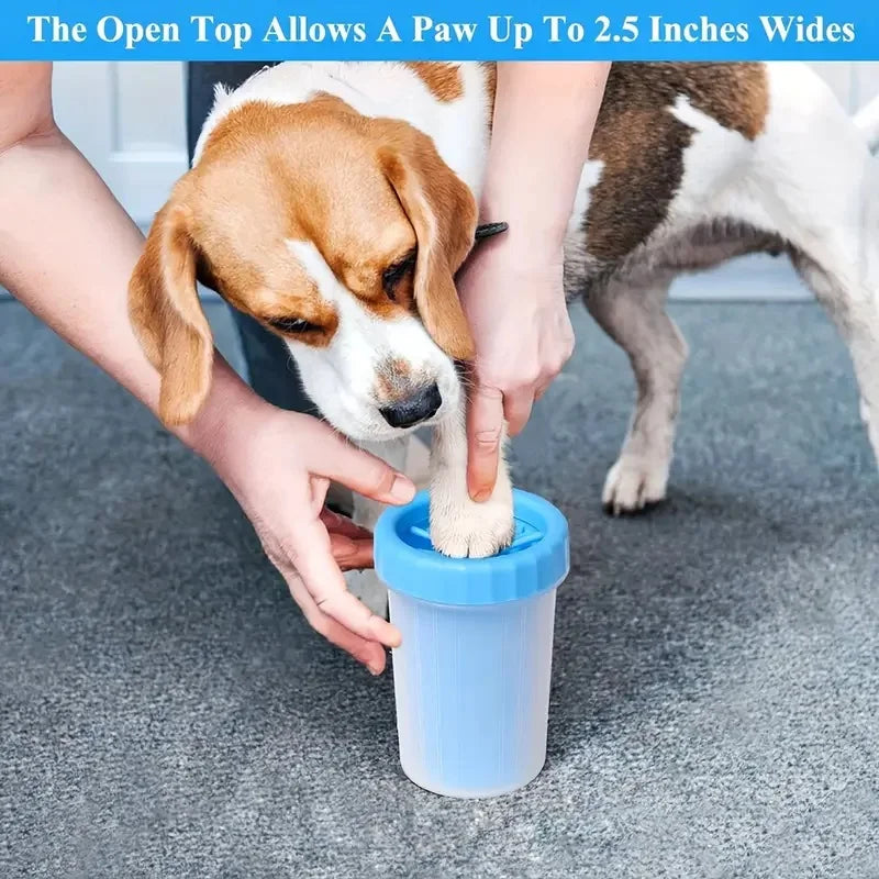 Portable Dog Paw Washer Cup With Soft Bristles For Mud