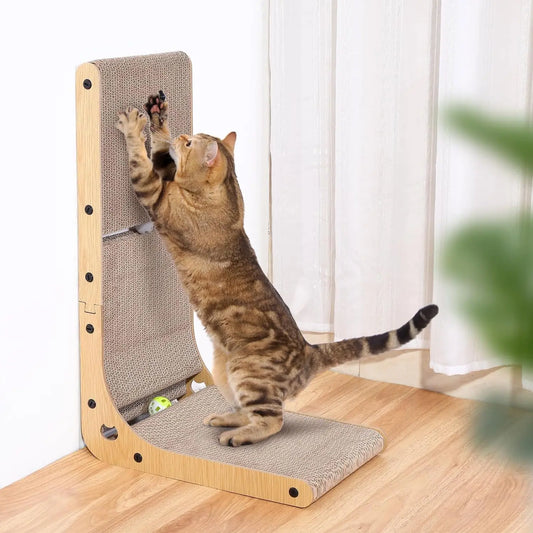 L Shape Cat Scratcher 23.6 Inch Cardboard Cat Scratch Pad