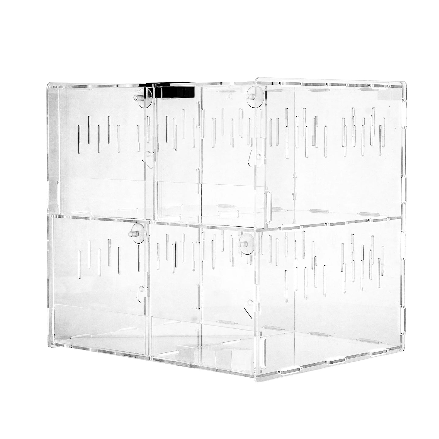 Acrylic Pet Box 4 Grid Reptile Lizard Breeding Insect Box