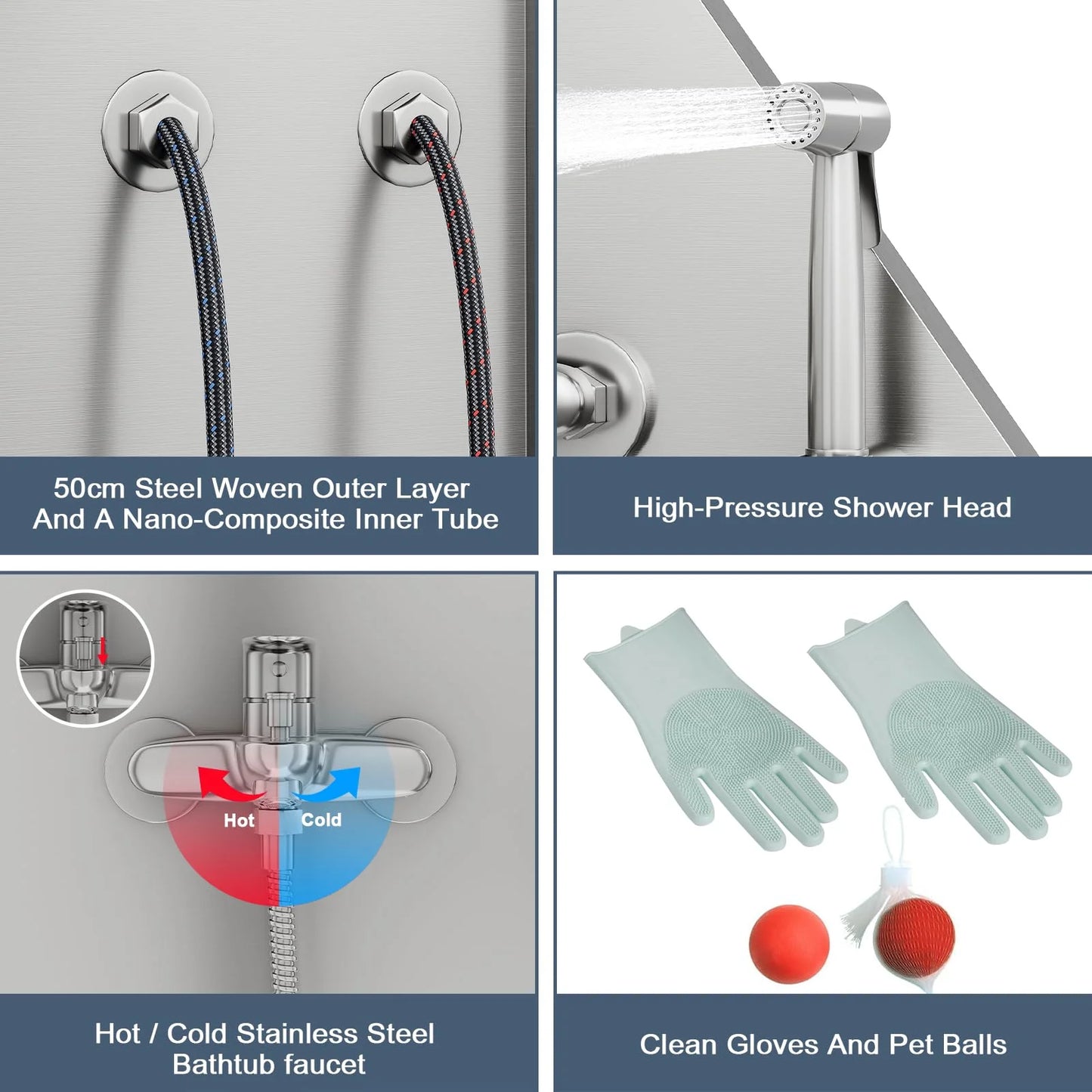 Stainless Steel Dog Bathing Station With Ramp And Grate