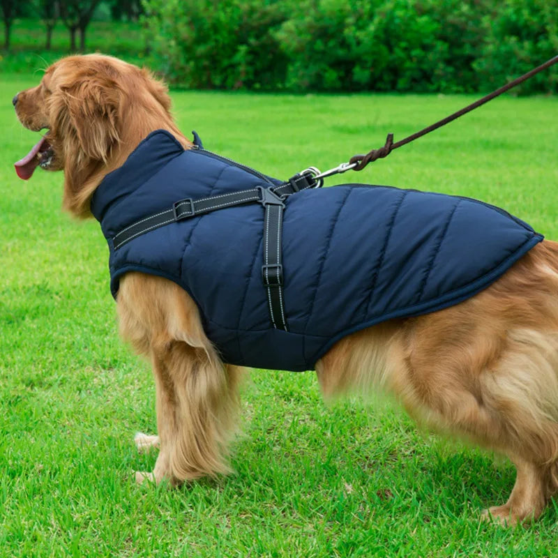 Winter Warm Dog Jacket Waterproof Coat Fleece With Harness For Small To Large Dogs All Sizes Chihuahua Labrador