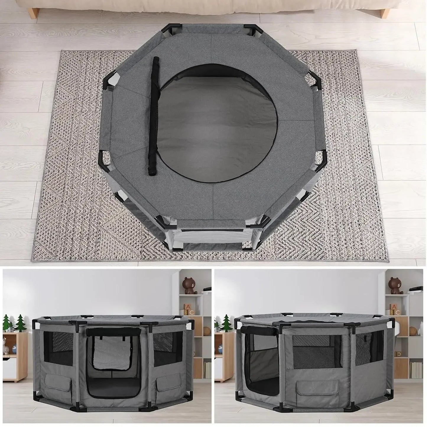 Water Resistant Dog Playpen Portable Kennel Indoor Outdoor