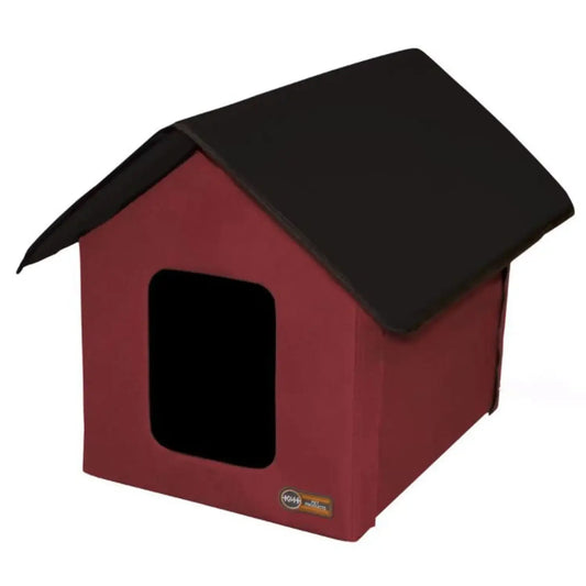 Pet Products Heated Casa Kitty, Casa para Gatos Manzana Al Aire Libre, Rojo, 22 Pulgadas