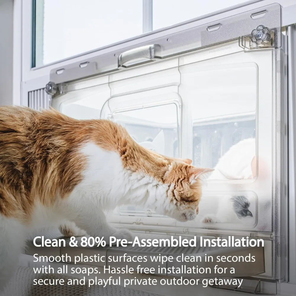 Window Catio and Perch Portable Outdoor Cat Enclosure