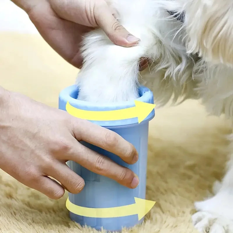 Portable Dog Paw Washer Cup With Soft Bristles For Mud