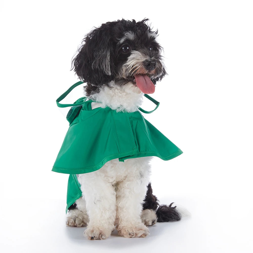 Fashionable Reflective Dog Raincoat Hooded Waterproof Jacket For Large Dogs Outdoor Weatherproof Coat