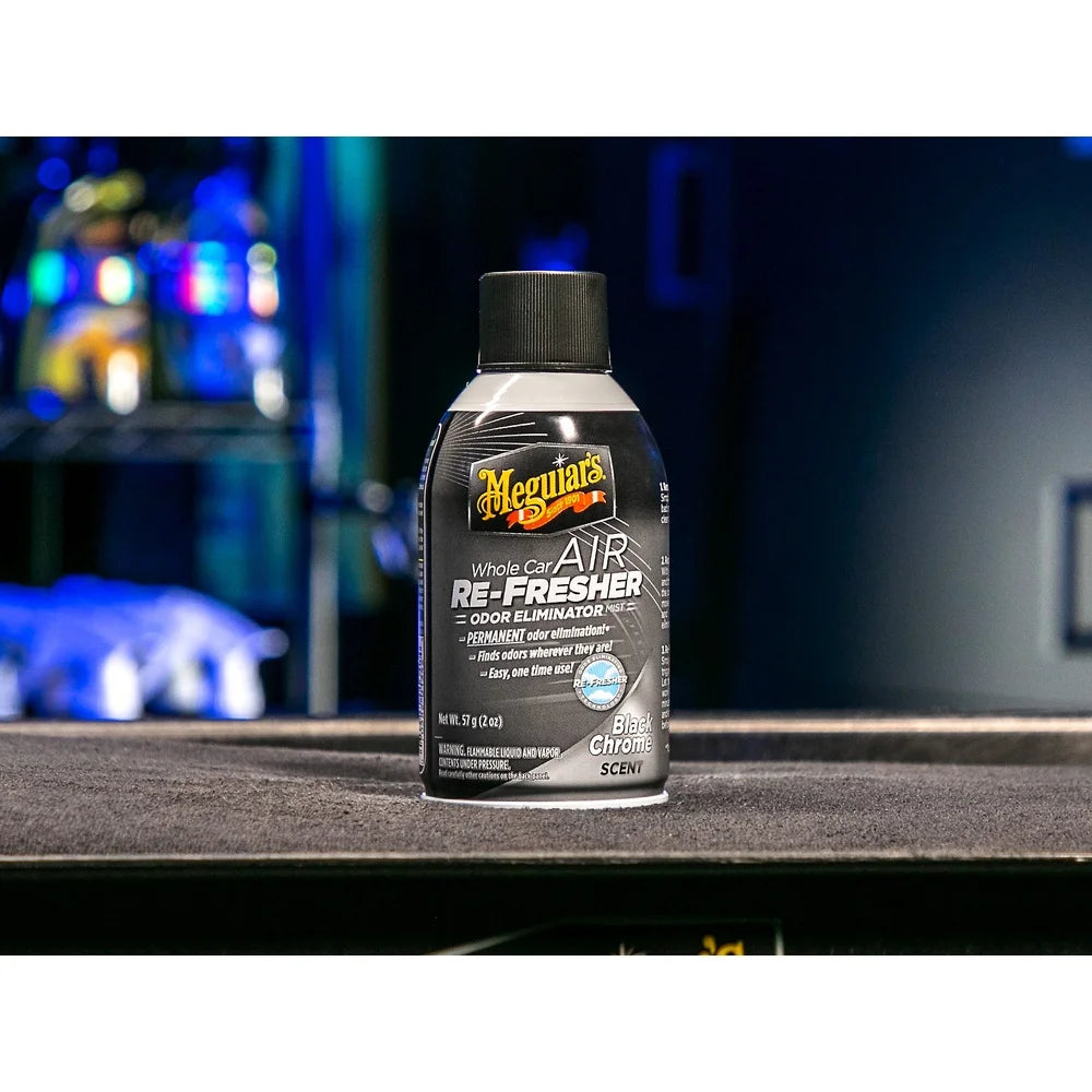 2 Pack Car Air Refresher Odor Eliminator Mist Black Chrome