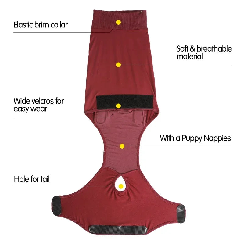 Recovery Shirt For Dogs Cats After Surgery Abdominal Wounds