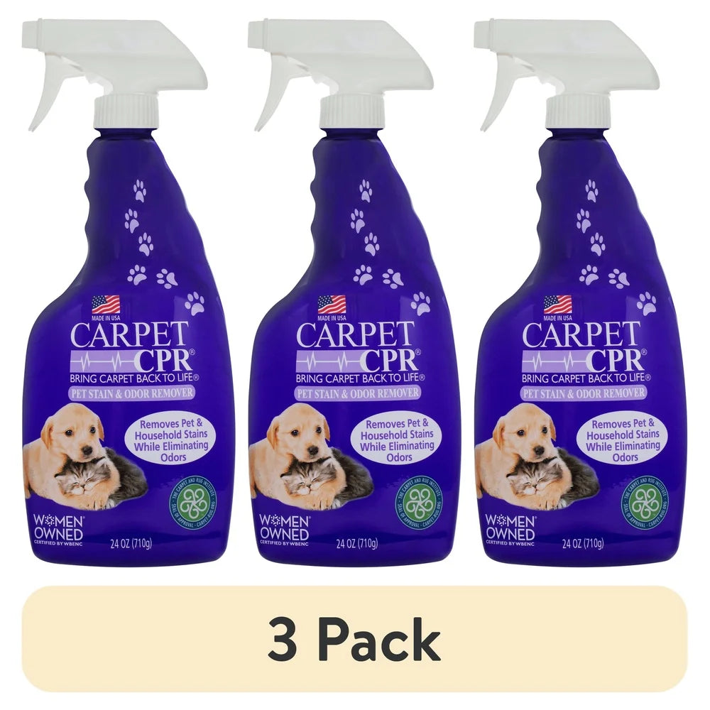 3 Pack Carpet Cleaner Pet Stain Odor Remover 24oz Safe