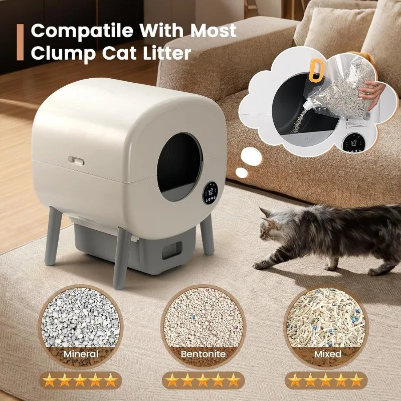 Extra Large Automatic Self Cleaning Litter Box App