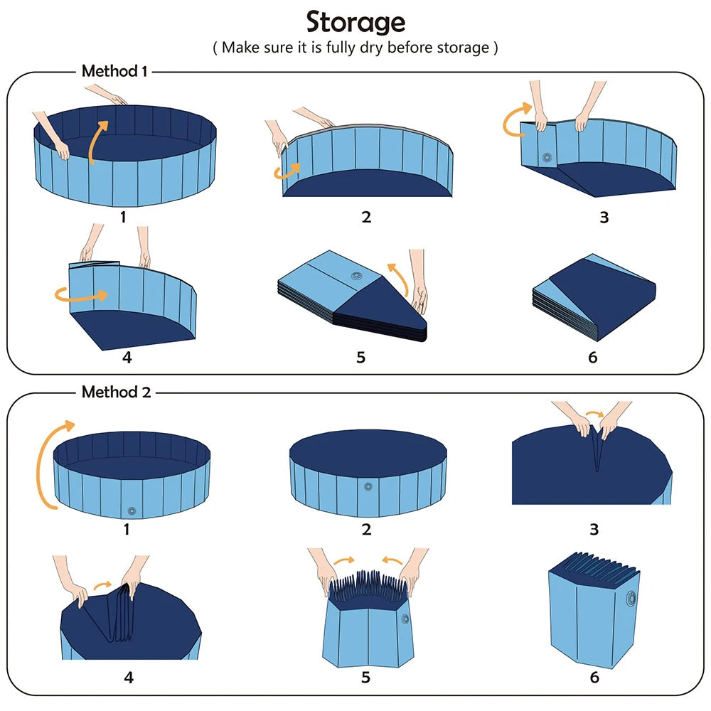 Foldable Dog Pool Portable Plastic Large Dog Bath Tub