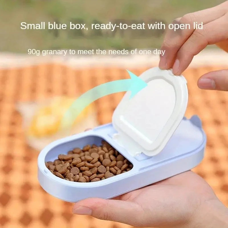 Portable Pet Water Bottle With Cup And Food Container