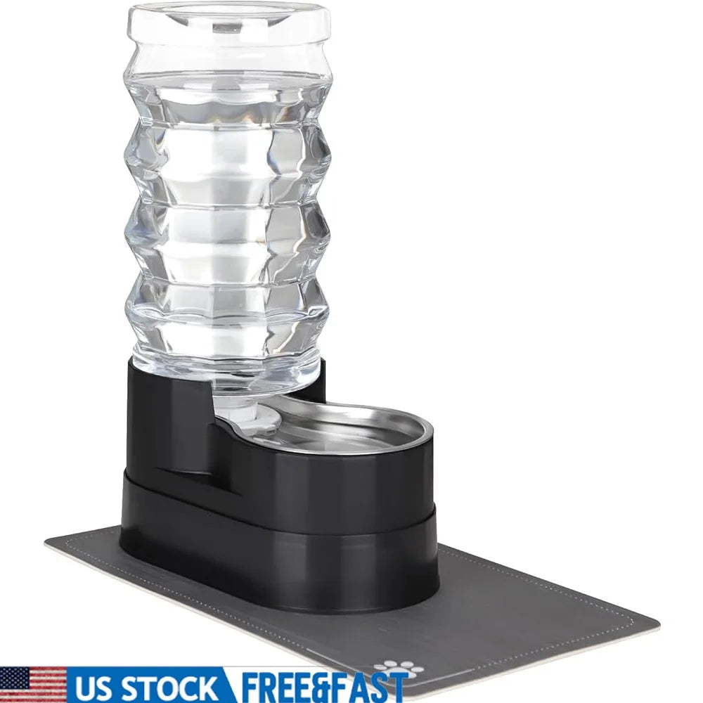 9L Raised Cat Dog Water Fountain Gravity Fed Easy Refill