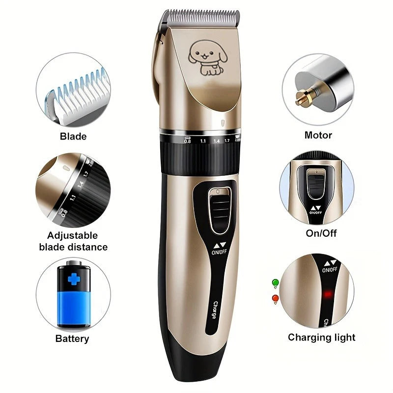 Pet Hair Trimmer Kit Electric Precision Clippers For Pets