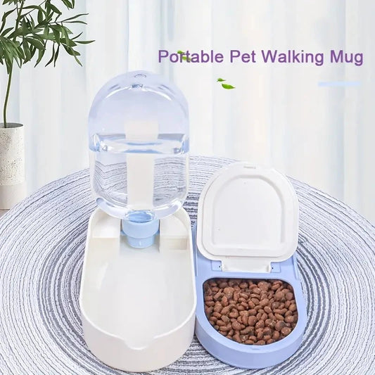 Portable Pet Water Bottle With Cup And Food Container