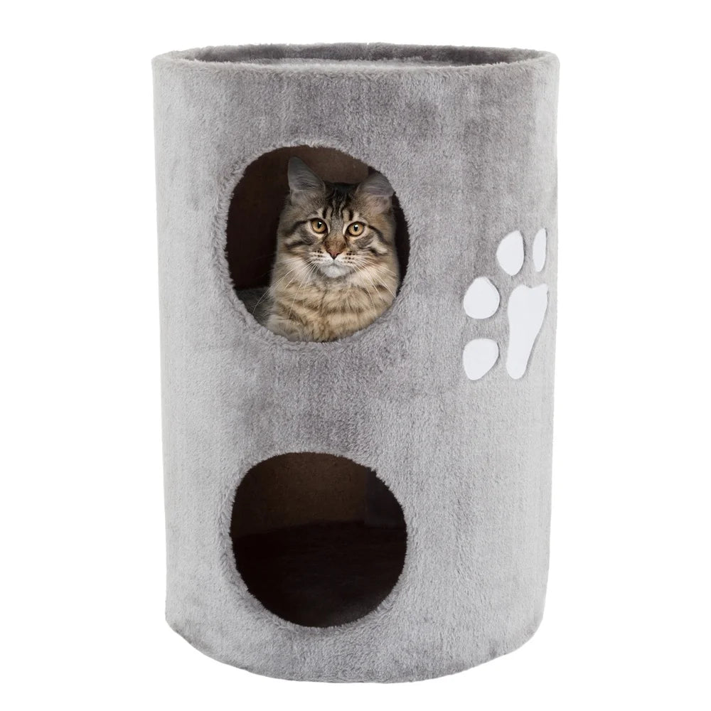 Two Story Cat Condo Space Saving Scratching Tree Lightweight